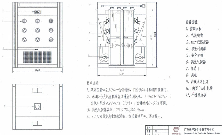 內(nèi)置自動(dòng)平移門風(fēng)淋間方案圖