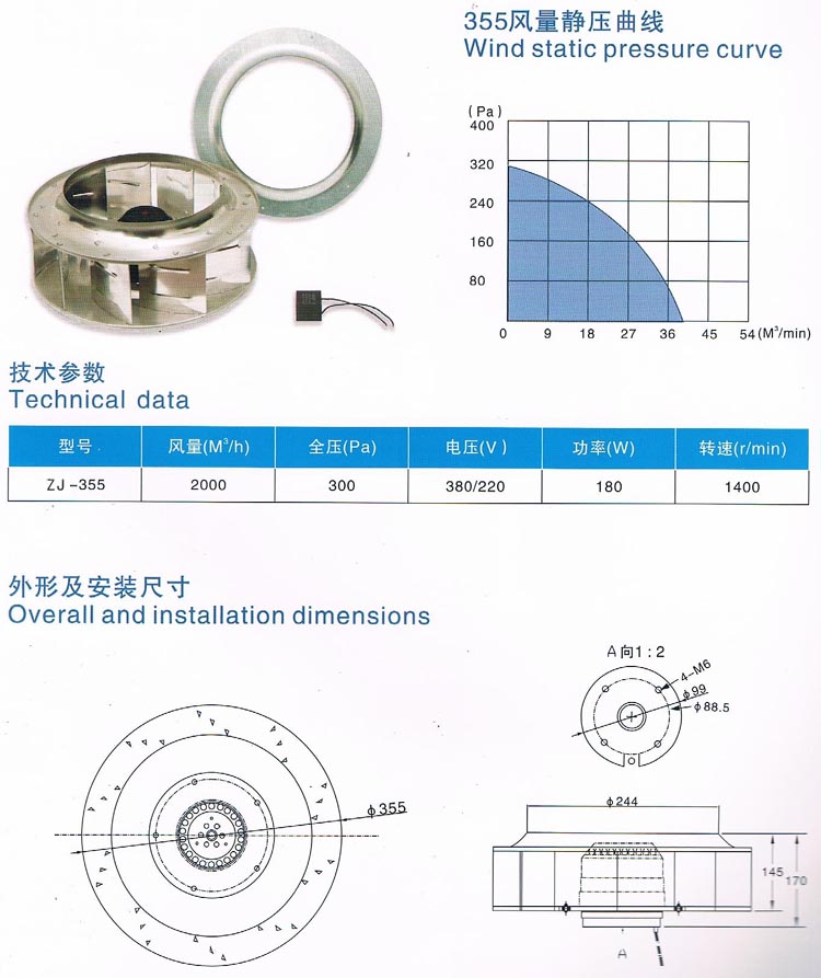 FFU專用355外轉(zhuǎn)子離心風(fēng)機